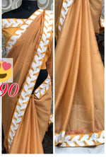 Womens Beige Color Rangoli Silk Saree With Embroidery Work