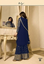 Women Blue Color Semi stitched Fancy Dress Material