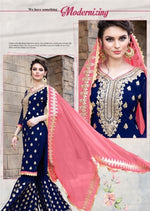 Women Blue Color Printed Ethnic Desighn Salwar Suit