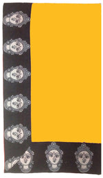 Womens Yellow Color Chanderi Saree With Blouse