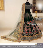 Womens Green Color Tapeta Silk Lehanga Choli