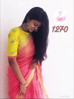 Womens Pink Color Chanderi Cotton Saree With Plain With Lace Work
