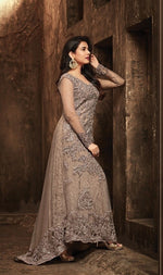 Women Beige Color Printed Ethnic Desighn Gown