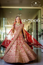 presenting New Designer Red Lahenga Choli