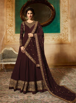 Women Maroon  Color Printed Ethnic Desighn Gown