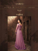 Women Purple Color Printed Ethnic Desighn Gown