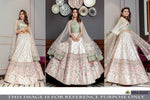 Womens White  Color Soft Taffeta Silk  Lehanga Choli