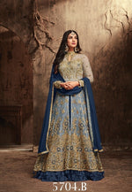 Women Blue Color Printed Ethnic Desighn Salwar Suit