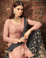 Women Peach Color Printed Ethnic Salwar Suit