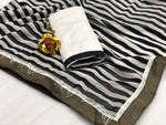 Womens Black Color Georgette Saree With Printed Work