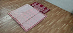 Chanderi Silk PInk Saree in Georgette With Embroidery Work With Blouse