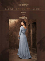 Women Gray Color Printed Ethnic Desighn Gown