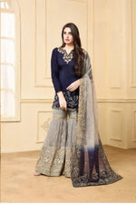 Women Navy Color  Printed Ethnic Salwar Suit