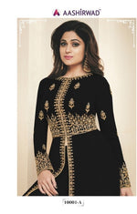 Women Black Color Printed Ethnic Salwar Suit