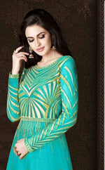 Women C-Green Color  Printed Ethnic Gown
