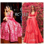 Womens Red Color Jalbari Silk With Taffeta Silk Lehanga Choli