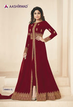Women Red Color Printed Ethnic Salwar Suit