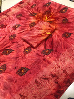 Womens Red Prism Silk Good Combination Weaving & Printed Saree With Blouse