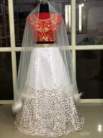 Presenting New Designer White Lahenga Choli