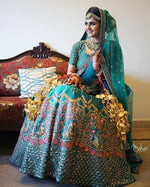 presenting New Designer SeaGreen Lahenga Choli