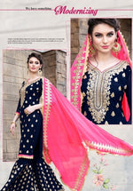 Woment Blue Color Printed Ethnic Desighn Salwar Suit