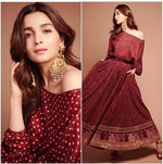 Women Red Color Semi Stitched Salwar Suit
