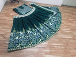 presenting New Designer Green Lahenga Choli