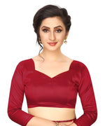 Khadi Kalamkari Silk Red Saree in Checks pattern With Blouse