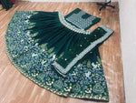 presenting New Designer Green Lahenga Choli