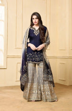 Women Navy Color  Printed Ethnic Salwar Suit