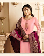 Women Pink Color  Printed Ethnic Salwar Suit