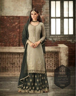 Women Mehandi Color Printed Ethnic Salwar Suit