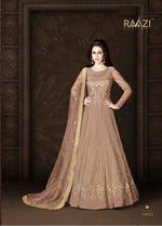 Women Beige Color  Printed Ethnic Gown