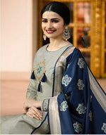 Women Gray Color Printed Ethnic Desighn Gown
