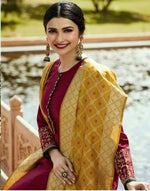 Women Red Color Printed Ethnic Desighn Gown