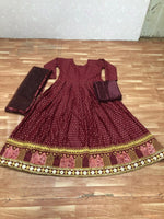 Women Red Color Semi Stitched Salwar Suit