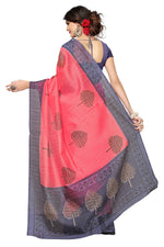 Bhagalpuri Silk Pach Saree in printed pattern With Blouse