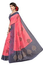 Bhagalpuri Silk Pach Saree in printed pattern With Blouse