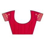 Bhagalpuri Silk Maroon Saree in printed pattern With Blouse