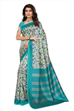 Khadi Kalamkari Silk Rama Saree in printed pattern With Blouse