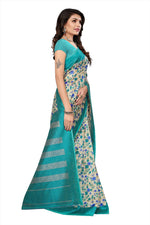 Khadi Kalamkari Silk Rama Saree in printed pattern With Blouse