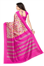 Khadi Kalamkari Silk Rama Saree in printed pattern With Blouse