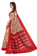 Khadi Kalamkari Silk Rama Saree in printed pattern With Blouse