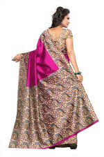 Khadi Kalamkari Silk Rama Saree in printed pattern With Blouse