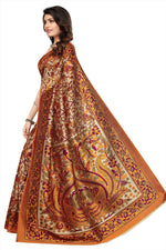 Khadi Kalamkari Silk Rama Saree in printed pattern With Blouse