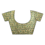 Mysore Silk Green Color Printed Saree With Blouse