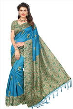 Mysore Silk SkyBlue Color Plain Saree With Blouse