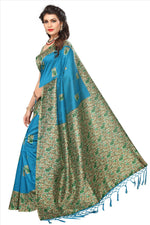 Mysore Silk SkyBlue Color Plain Saree With Blouse