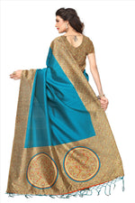 Mysore Silk SkyBlue Color Plain Saree With Blouse
