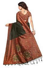 Mysore Silk Coffee Color Plain Saree In Heavy Pallu With Blouse